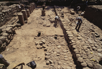 エン・ゲヴ遺跡(イスラエル国)　列柱式建物調査風景